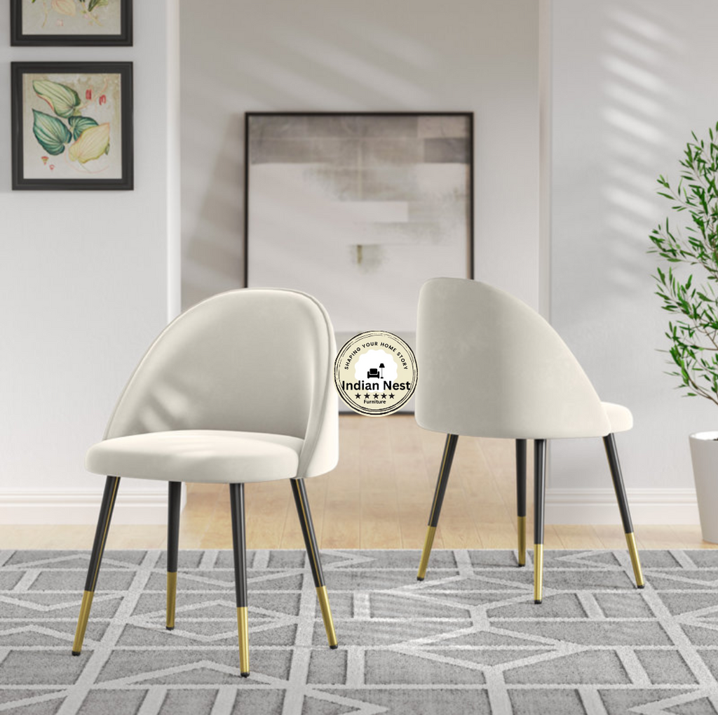 Aahed Magadan White Dining Chair (Pair)