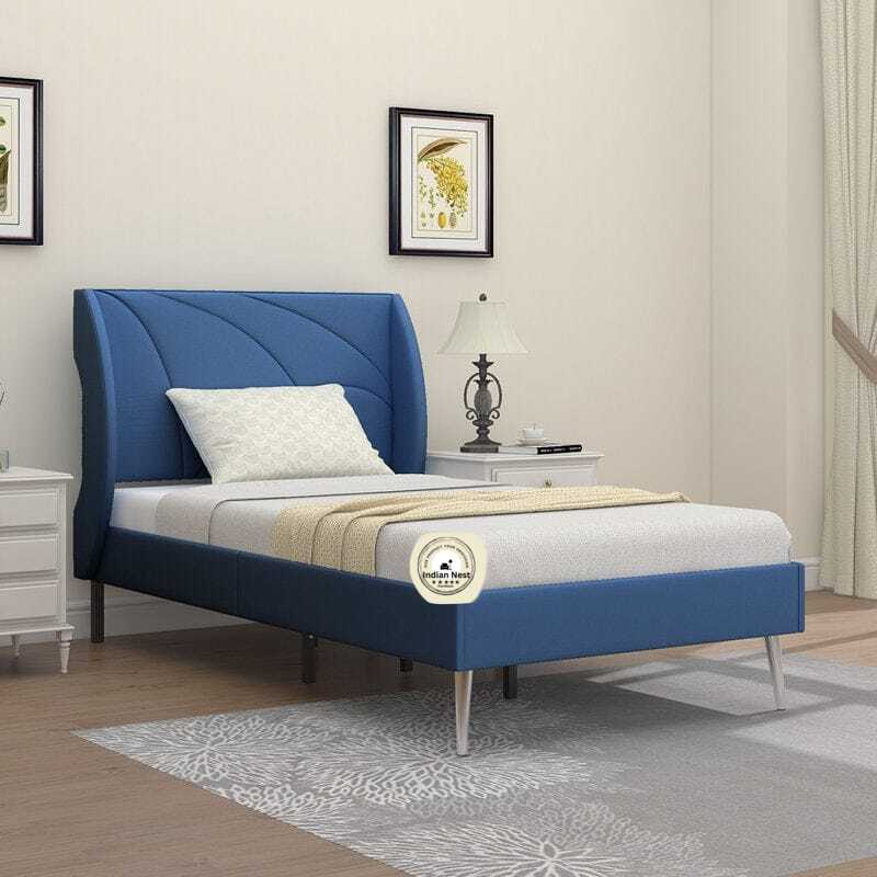 Deblin Blue Suede Bed