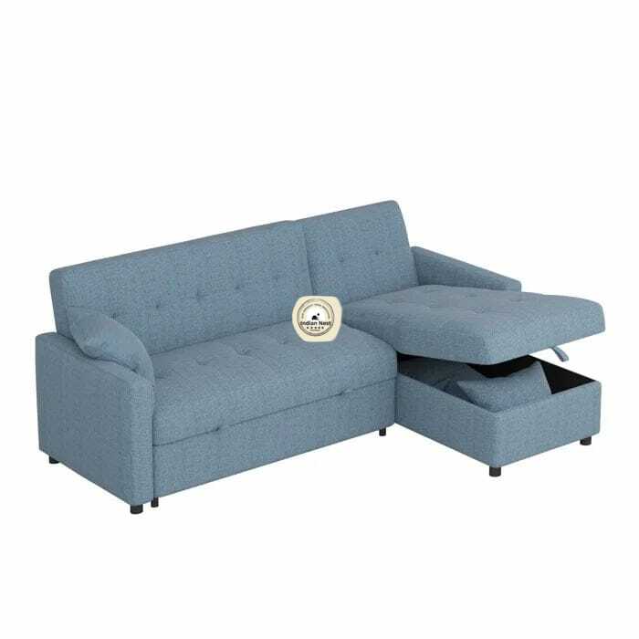 L-Shaped Sectional Sofa Cum Bed