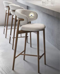 Wooden Upholstred bar chair