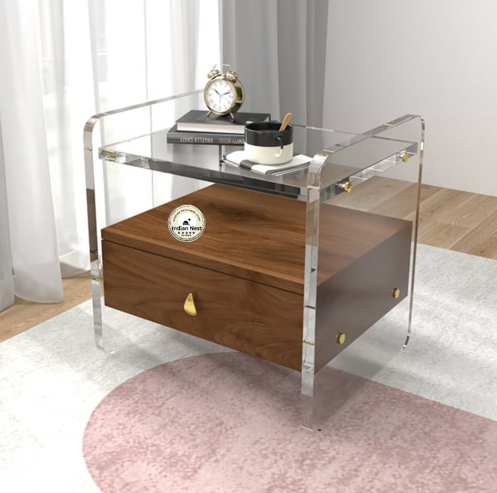 Glasse Bed Side Table
