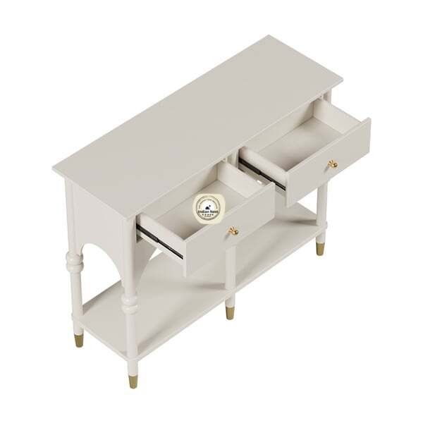Classic White Console Table