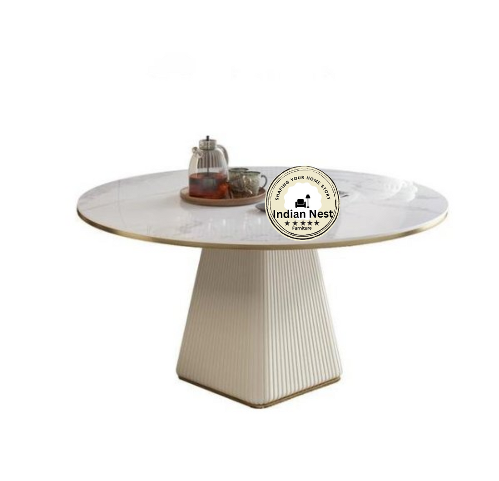 Aahed White Cobe Dining Table