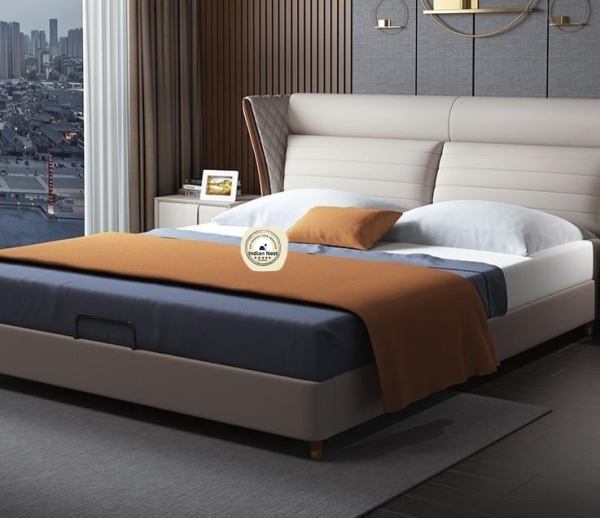 Exquisite Charismatic Design Plush Leatherette  Bed