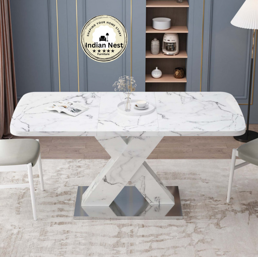 Aahed White Indian Dining Table