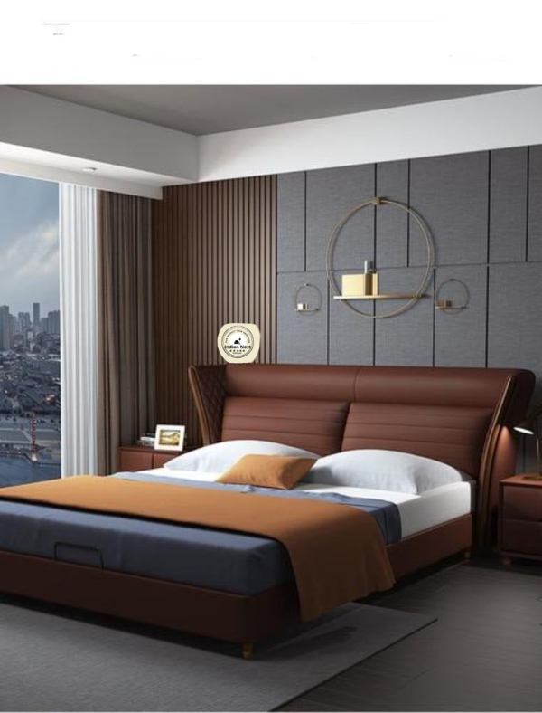 Exquisite Charismatic Design Plush Leatherette  Bed