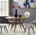 Erick Alfino Brown Wooden Dining Table