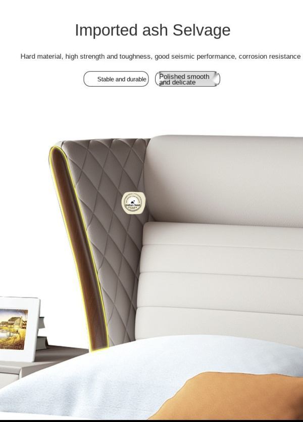 Exquisite Charismatic Design Plush Leatherette  Bed
