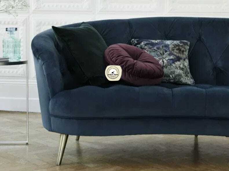 Curve Modern Sofa 3-Seater In Velvet