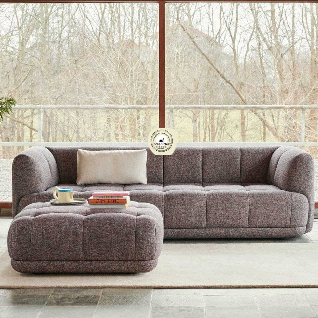 Canape Modern sofa With Extra Comfort In Suede