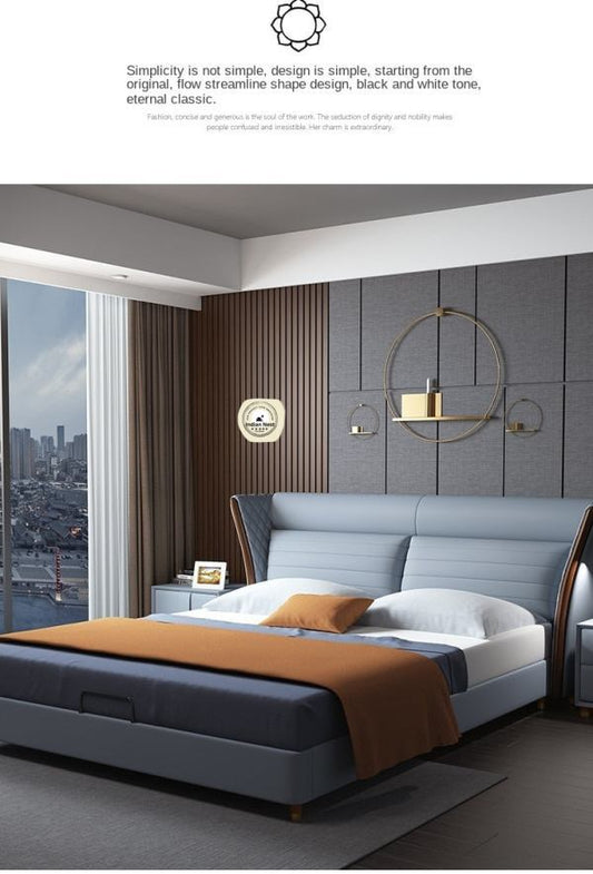 Exquisite Charismatic Design Plush Leatherette  Bed