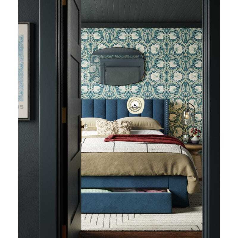 Rolex Pretty Blue Upholstered Bed