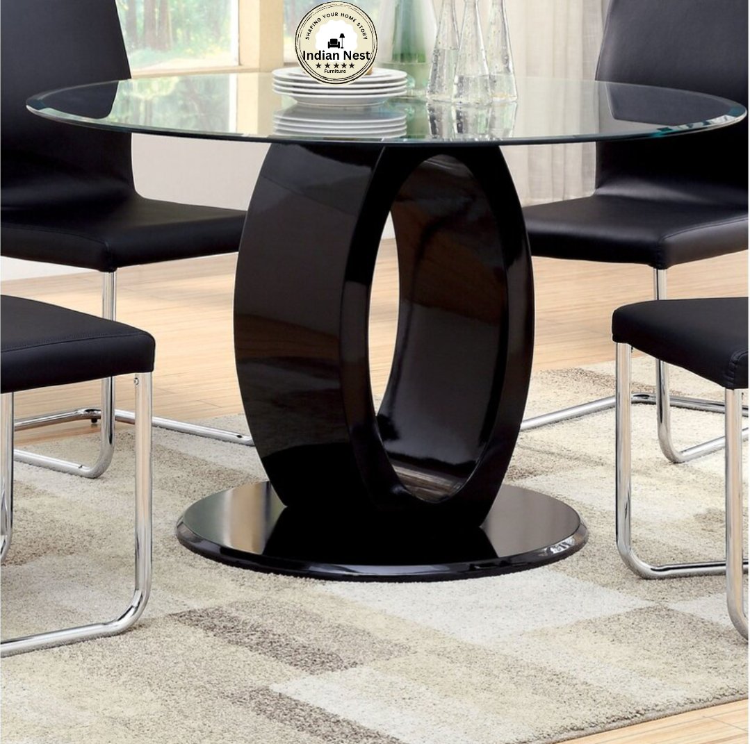 Glass Black Dining Table