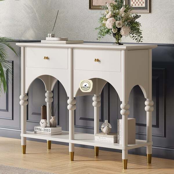 Classic White Console Table