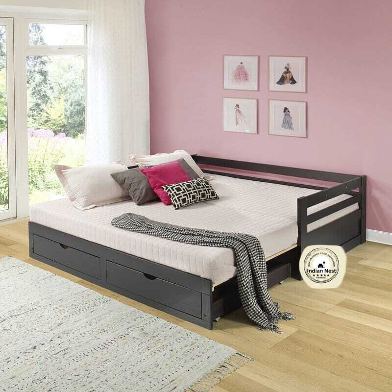 Martian Wooden Kids Bed With Drawer