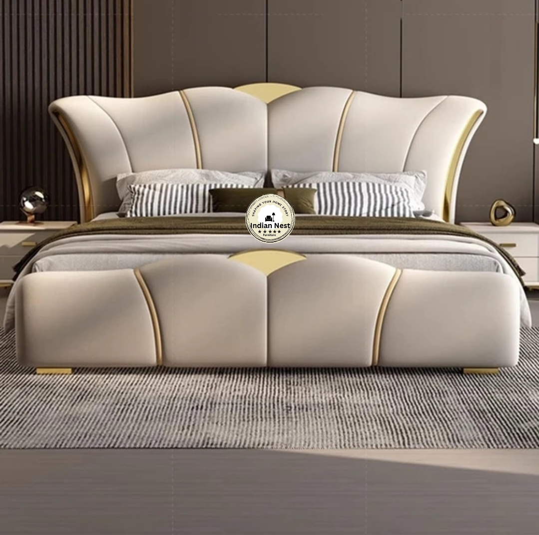 Aahed Irish Beige Upholstered Bed