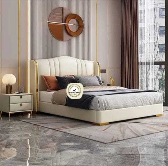 Nordic Contemporary Modern King Upholstered Platform Bed