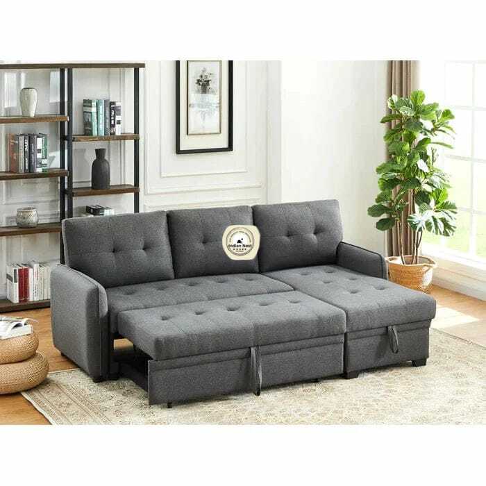 Nordic L-Shape Sofa Cum Bed