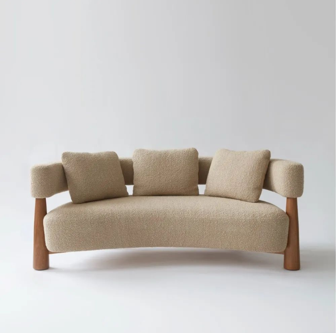 Nordic Aesthetic Wooden Sofa