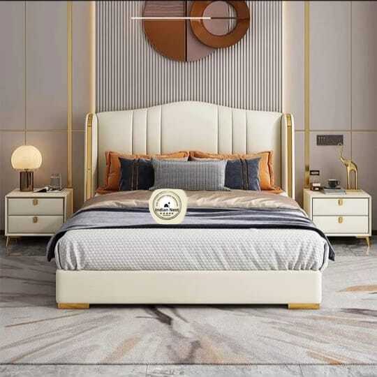 Nordic Contemporary Modern King Upholstered Platform Bed