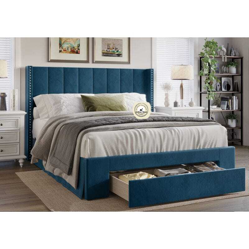 Rolex Pretty Blue Upholstered Bed