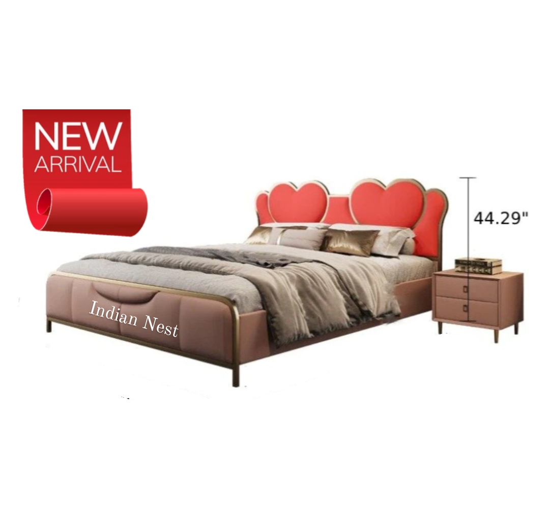 Luxe Justin Heart Bed With Storage