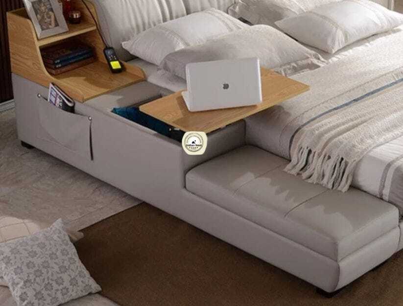 Tixo Luxury & Stylish Leatherette Side Storage Bed Furniture