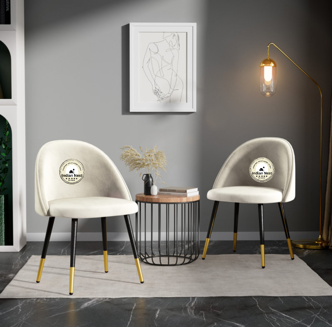 Aahed Magadan White Dining Chair (Pair)