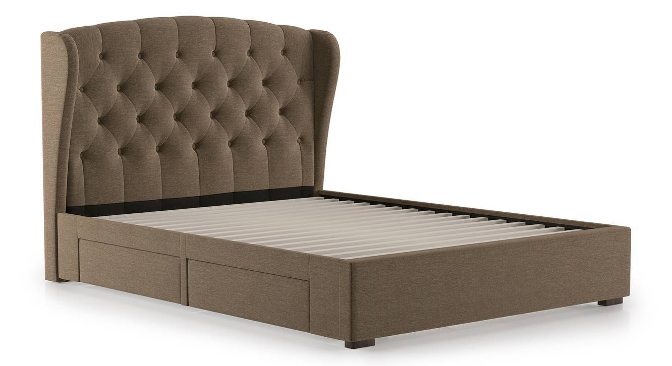 Royal Mossad Upholstered Bed With Drawers