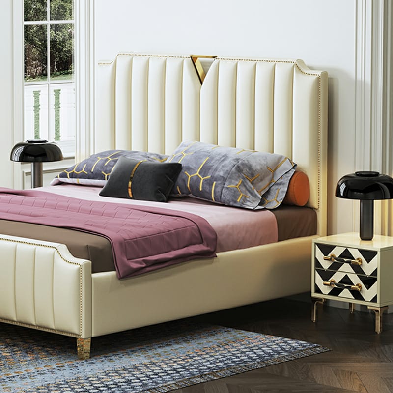 Cuddle Bed In Leatherette With Comfort Feel.