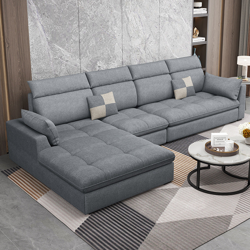 Modern living room L shape Sofa in velvet