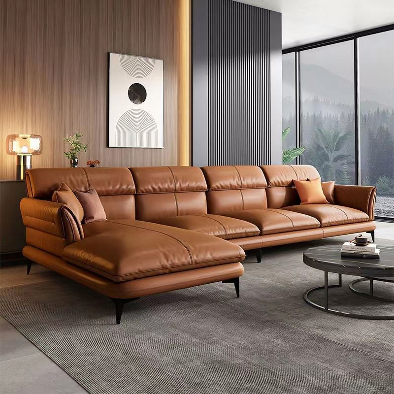 L-shape Italian luxury sofa in leatherette